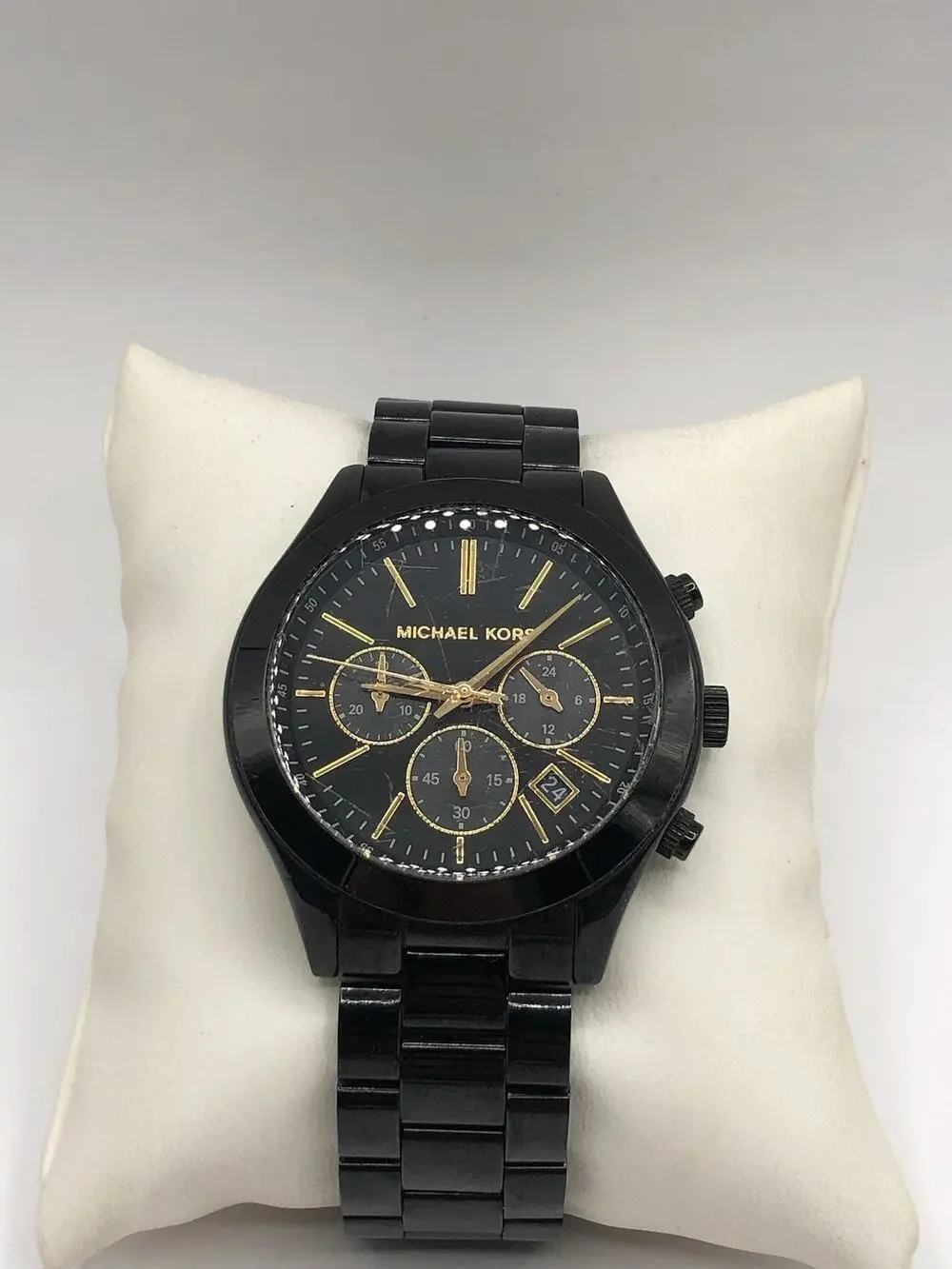 Michael Kors MK6253 Men's Stainless-Steel Coronagraph Watch 42mm New Battery